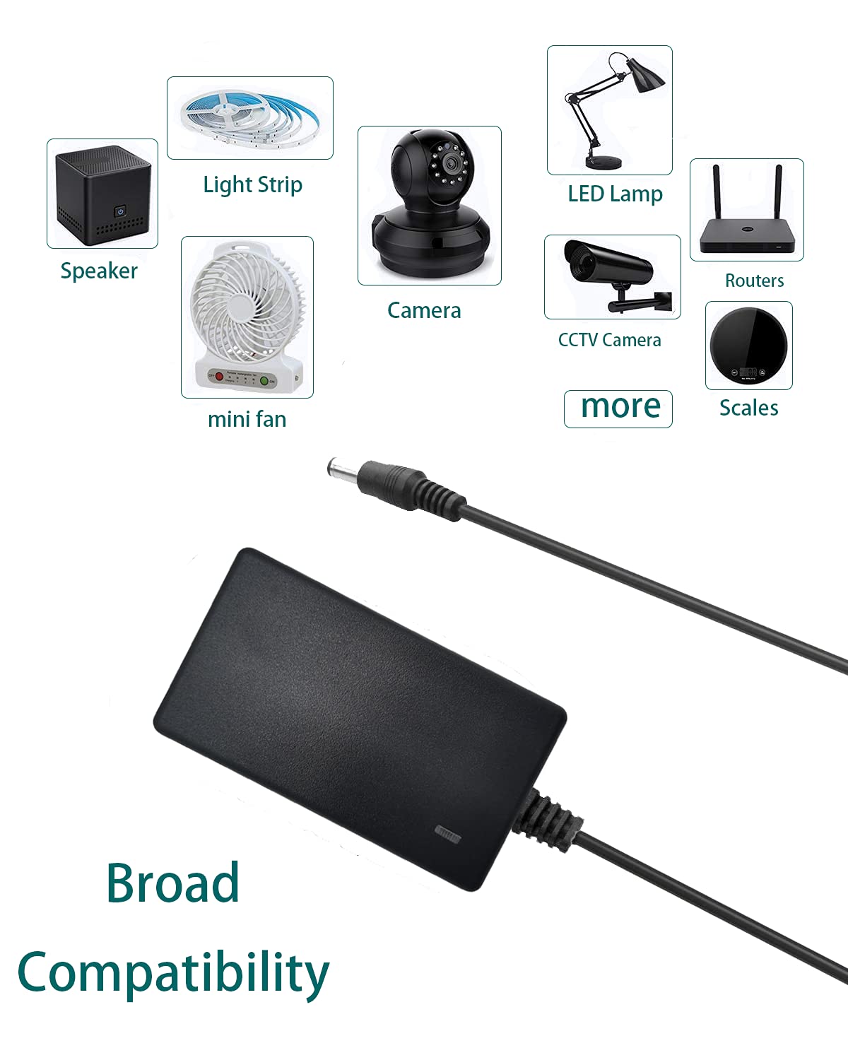 2 Pack HZHFCB 24V Power Supply Adapter 24 Volt 2A Power Supply AC to DC Converter Transformer Input AC 100-240V 50-60Hz and Output DC 24V…