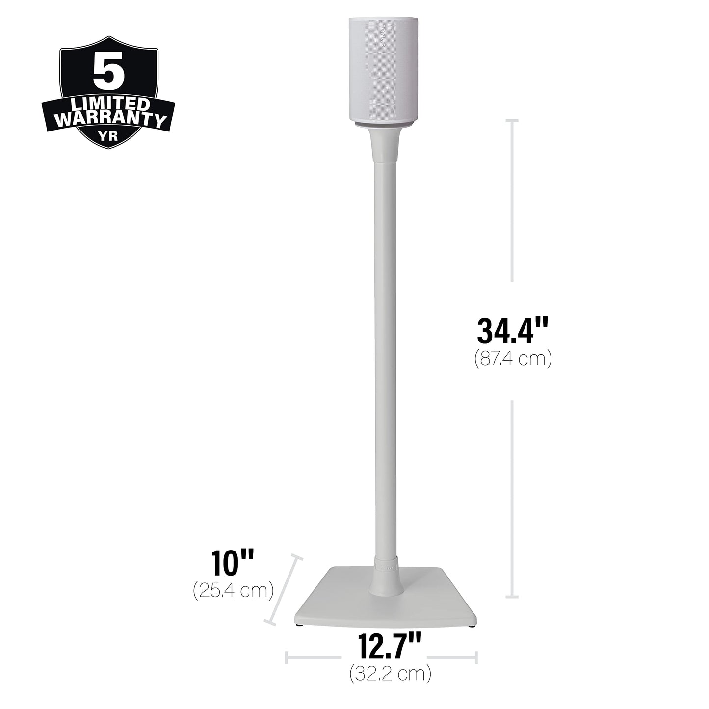 Sanus Wireless Speaker Stand for Sonos Era 100™ - Pair White |, Perfect Stand Setup for Easy and Secure Mounting of New Sonos Era 100™ Speakers