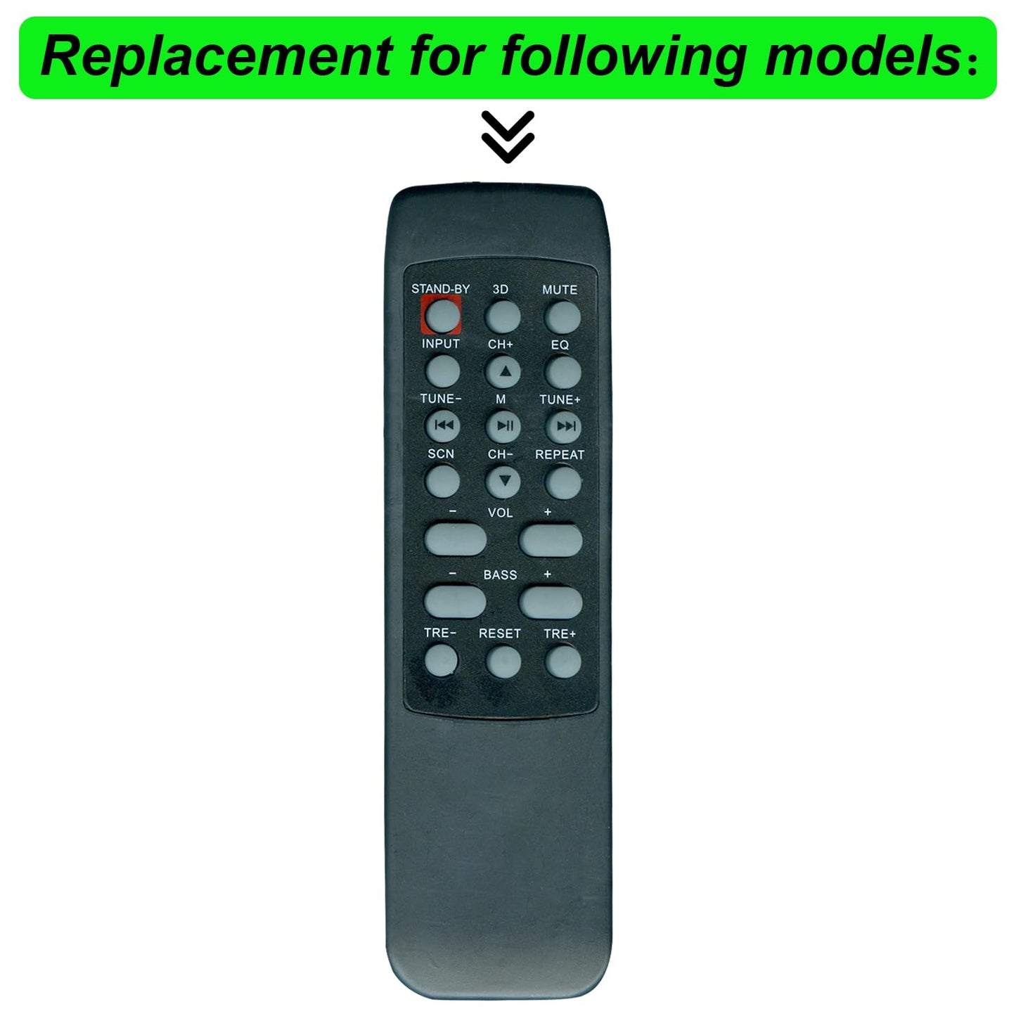 Replacement Remote Control for Pyle Soundbar TV Speaker PSBV200BT (with Mounting Bracket)