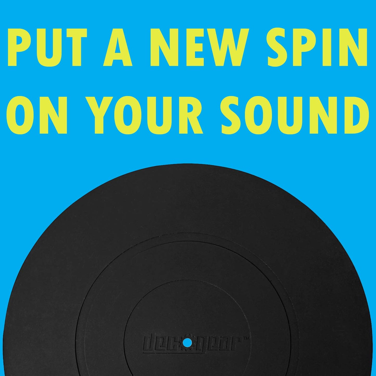 Deco Gear Audiophile 12-Inch Silicone Rubber Turntable Platter | Universal for All Vinyl LP Record Players - Anti-Static Slipmat | Improves Sound