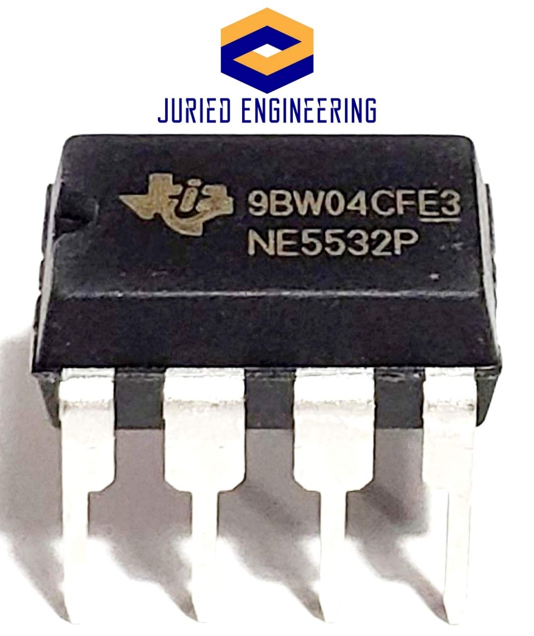 Juried Engineering NE5532P NE5532 Dual Low-Noise High-Speed Audio Operational Amplifier Op Amp Breadboard-Friendly IC DIP-8 (1 Piece)
