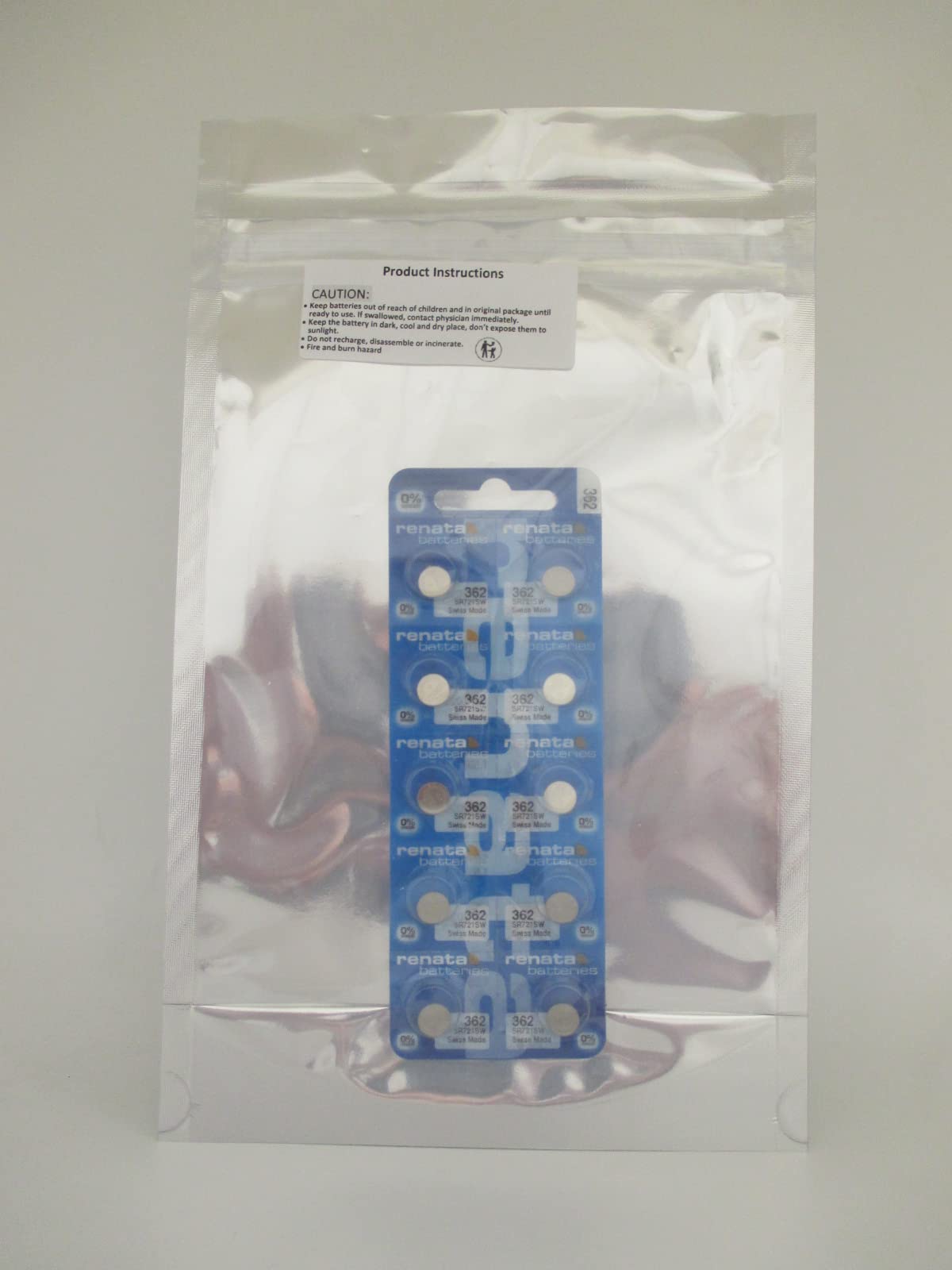 10 x Renata Swiss 362 Watch Batteries, 0% Mercury equivilate SR721SW