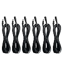 DC 12V Power Adapter Extension Cord Cable 6ft 2.1mm × 5.5mm Male to Female Plug for CCTV Security Surveillance IP Cameras, LED Lights Strip, Baby