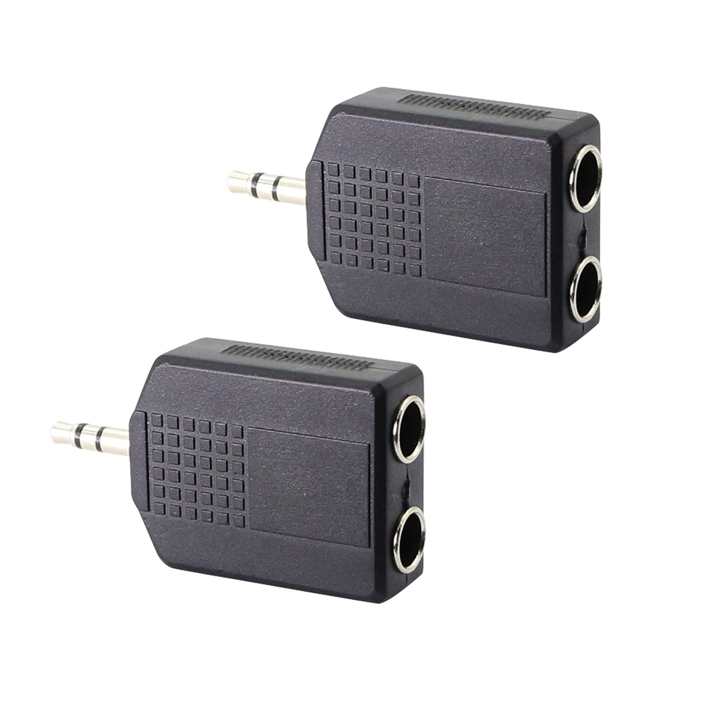 PNGKNYOCN 3.5mm (1/8 Inch) to 6.35mm (1/4 Inch) Stereo Audio Splitter?TRS 3.5mm Male to Two 6.35mm Female nterconnect Audio Connector Adapter(2-Pack)