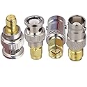 TUOLNK 4PCS SMA to BNC Antenna Coax Adapter Connector, SMA Male Female to BNC Male Female Coaxial Adapters for SDR, HAM Radio, Scanner, Walkie Talkie