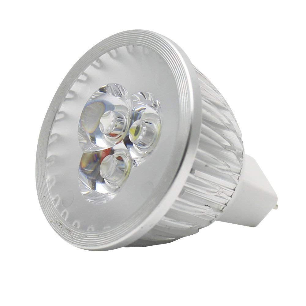MR16 LED Bulbs 3W Cool White GU5.3 12V Spotlight for Landscape Recessed Track Lighting, 20W Halogen Equivalent, Pack of 10