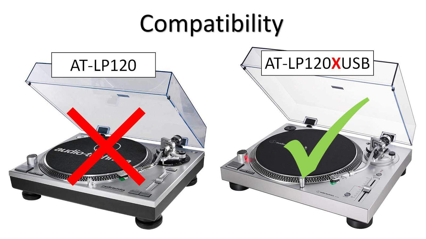 Dust Cover for AT-LP120XUSB Audio-Technica-Compatible Turntable (Not Compatible for AT-LP120) - Light, Dust, Scratch Protection - Non-Toxic, Odor-Free