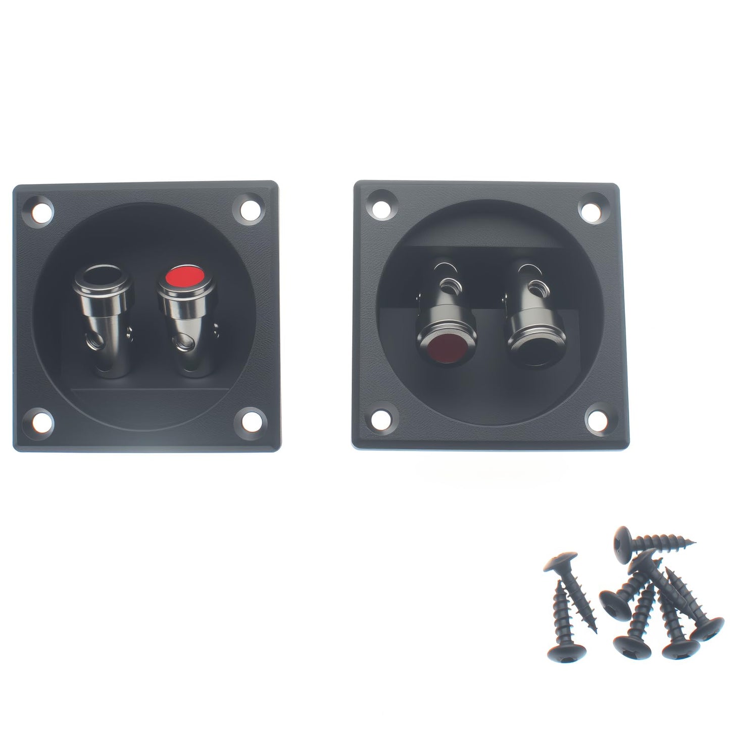 SYCZIOHU 2 Pcs Speaker Box Terminal with Copper Connectors 2.24 Inch Diameter Subwoofer Replacement Box Terminal Speaker Wire Connectors for DIY