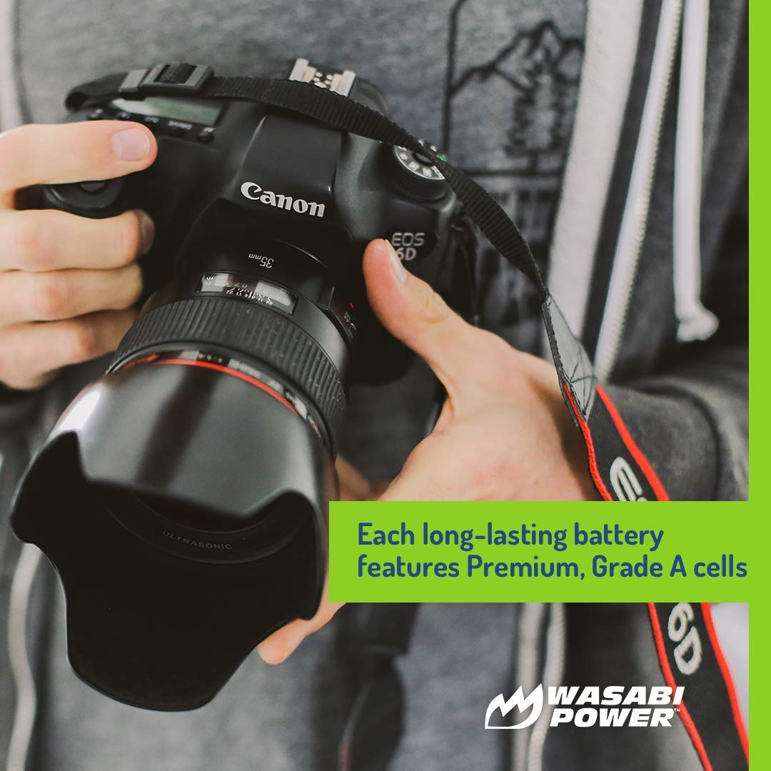 Wasabi Power LP-E17 Battery (2-Pack) and Dual USB Charger for Canon LP-E17 and Canon EOS R10, EOS RP, EOS M6 Mark II, M6, M5, M3, EOS Rebel T8i, T7i