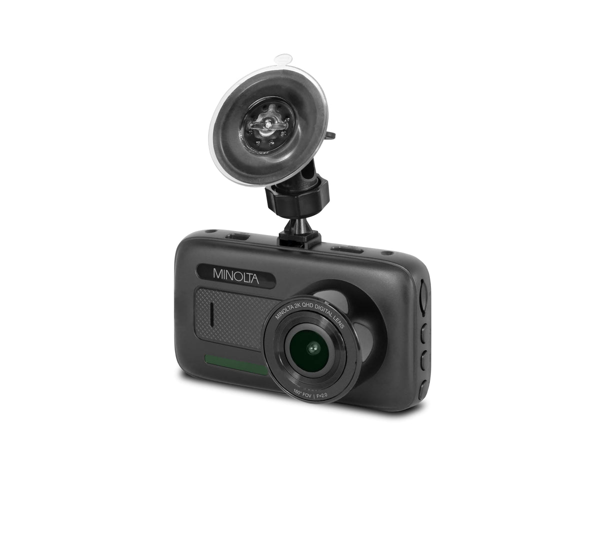 Minolta MNCD2K10 2.5K Quad HD Dash Cam, 160° Lens, 3.0 in LCD (Black)