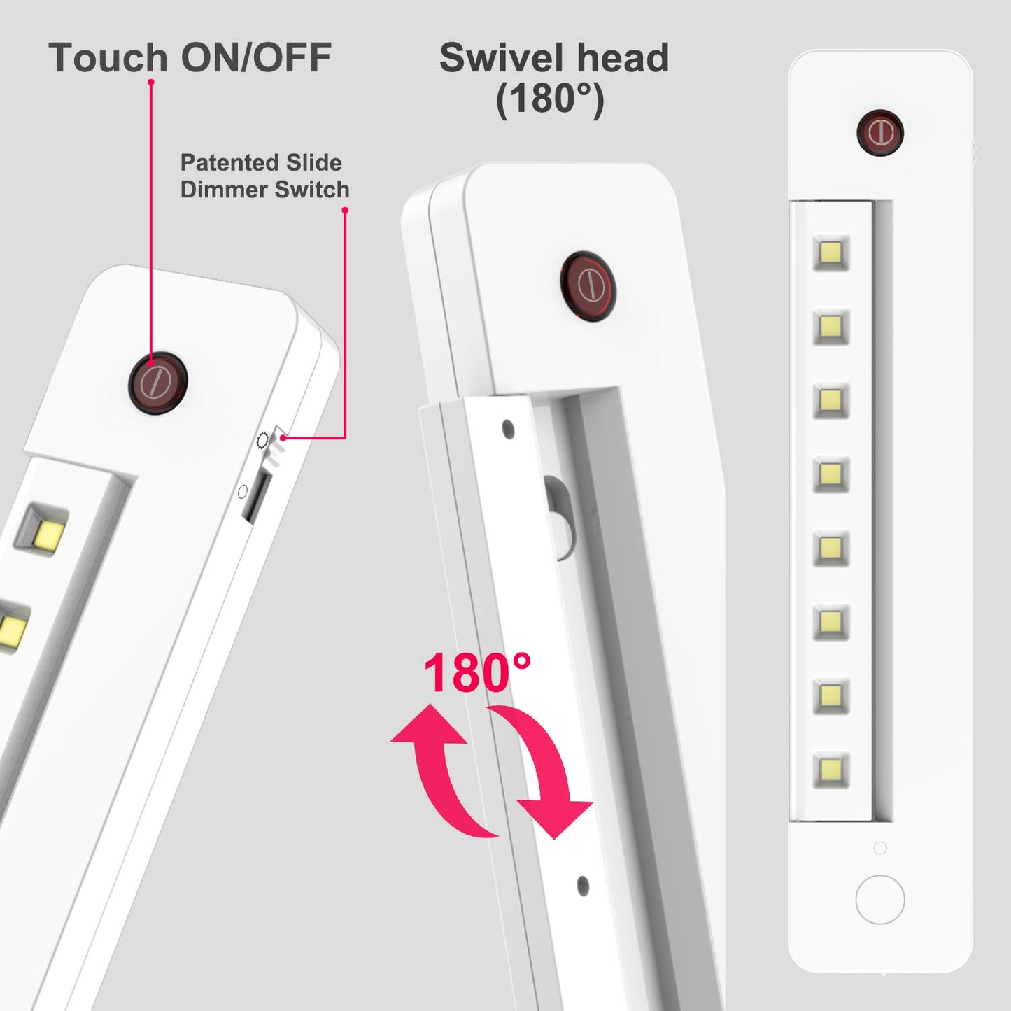 BIGLIGHT Under Counter Light Battery Operated, Dimmable Closet Light with Remote and Timer, Wireless Under Cabinet Lighting, Stick on Lights