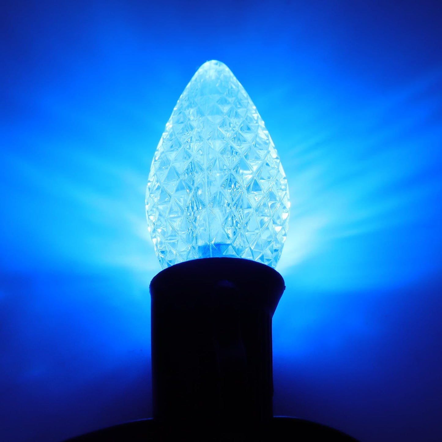 Jawtach C7 LED Christmas Light Bulbs - 25 Pack C7 LED Bulbs Blue - 0.5W for Outdoor String Lights, Holiday Decoration