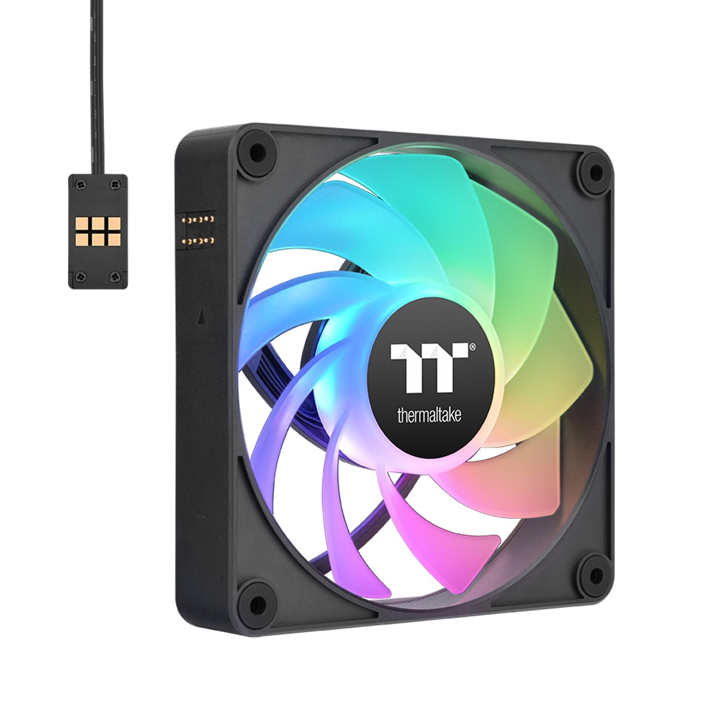 Thermaltake CT120 EX ARGB Reverse PC Cooling Fan (3-Fan Pack), Magnetic Connection, 5V Motherboard Sync, 16.8 Million Colors 9 Addressable LEDs, 120