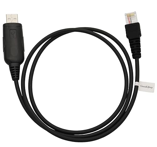 GoodQbuy USB Programming Cable CT-104 CT-104A for Yaesu/Vertex Radios VX-1000 VX-2000 X-2100 VXR-5000 VXR-7000 VX-7200 RJ-45 8-pin
