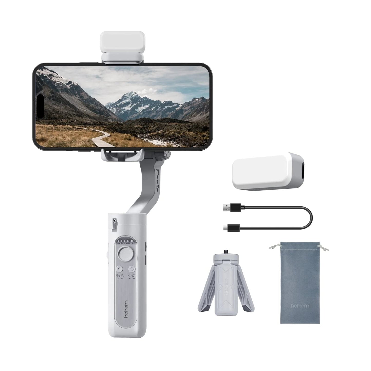 hohem iSteady XE Gimbal Stabilizer for Smartphone,3-Axis Phone stabilizers with Tripod for Video Recording 280g Load Capacity Replacement for iPhone
