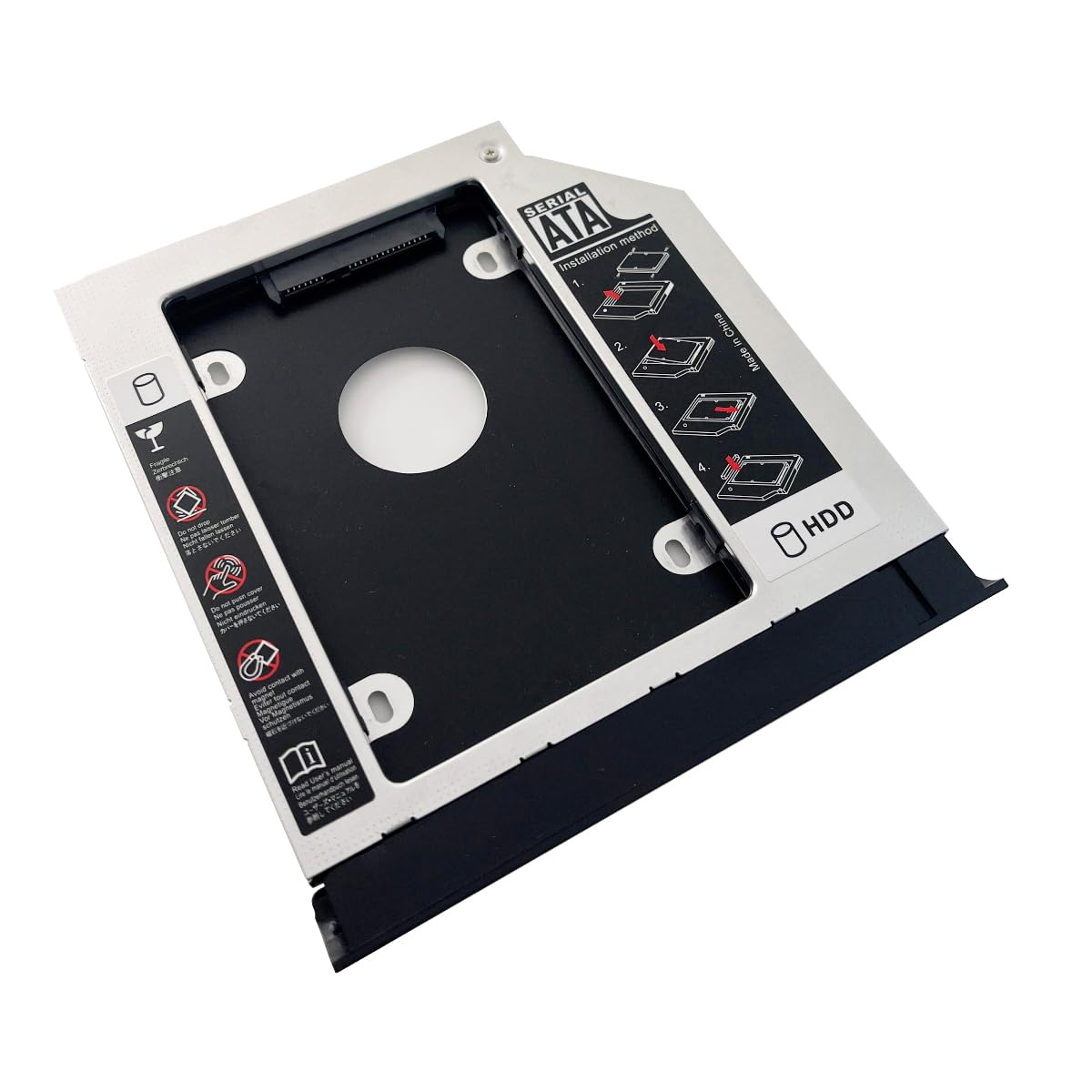 2nd HDD SSD Hard Drive Optical Frame Caddy Tray for Acer Aspire E5-573 E5-573G E5-574 E5-574G E5-575 E5-575G with Bezel Faceplate