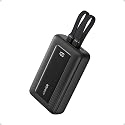 Anker Power Bank, 20,000mAh 30W Max Fast Portable Charger with Built-in USB-C and MFi Certified Lightning Cables, USB-C&A, Battery Pack for iPhone