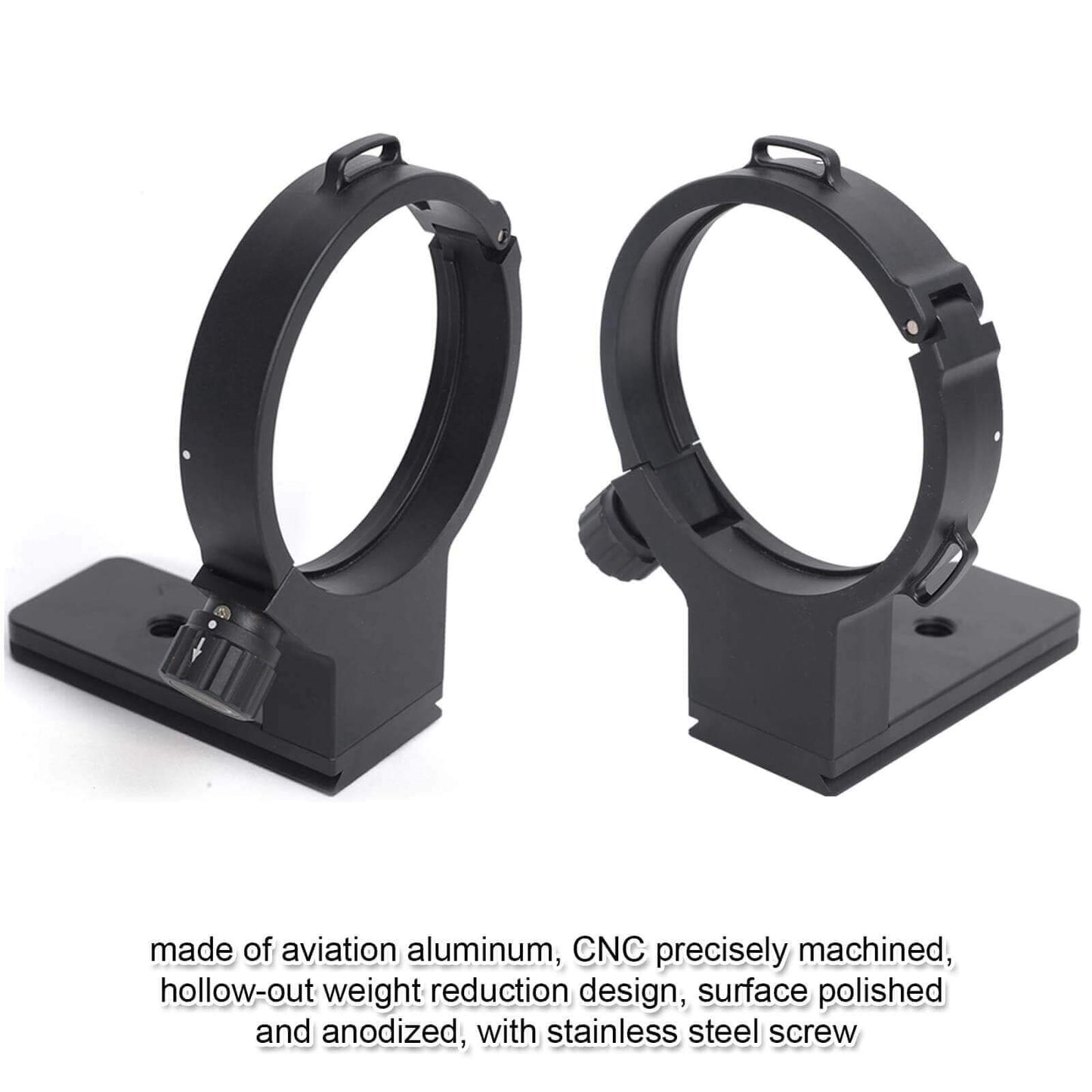 iShoot Lens Collar Support Compatible with Sony FE PZ 28-135mm f/4 G OSS SELP28135G, CNC Machined Lens Tripod Mount Ring, Bottom is ARCA Fit Quick