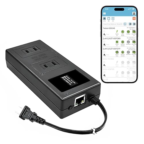 ezOutlet5-2R Smart Power Reset Device with Auto-Reset, 2 NEMA Sockets 2.5A, Wi-Fi & Bluetooth & App Controllable via LAN/Cloud, Router Rebooter