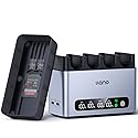 llano 65W 4-Slot LP-E6NH LP-E6P Battery Charger - Fast Charging for Canon EOS R6 Mark II,R5 Mark II, R5, R6, R, R7,5D/6D Mark II/III/IV, 5Ds, 90D,80D