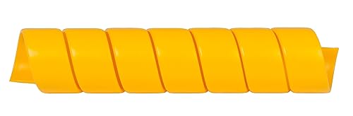 Caplugs SPSS Series - Plastic Safeplast Safe-Spirals, Spiral Wrap Hose & Cable Protector, Yellow HD-PE, 1.0" OD x 100' L Hydraulic & Pneumatic Hoses