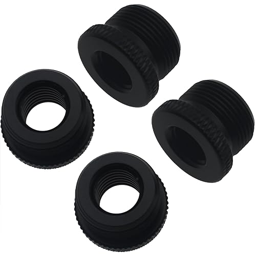SYCZIOHU 4 PCS 3/8 Female to 5/8 Male Mic Stand Adapter for Camera Stand, Tripod and Fill Light Stand (Black)