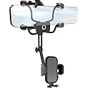 Quyee Rear View Mirror Phone Holder for Your car, Aluminum Alloy Cell Phone Mount Fit for iPhone Android Samsung and All Smartphones