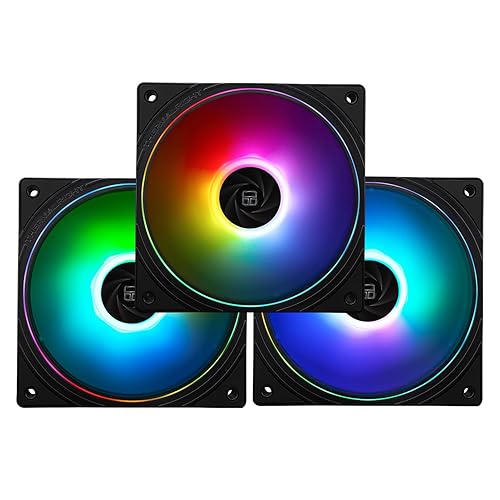 Thermalright TL-S12-S X3 CPU Fan 120mm ARGB Case Cooler Fan Comes with ARGB Lighting Effect,PC PWM Silent Computer Fan with 1500RPM Speed, CPU Cooling