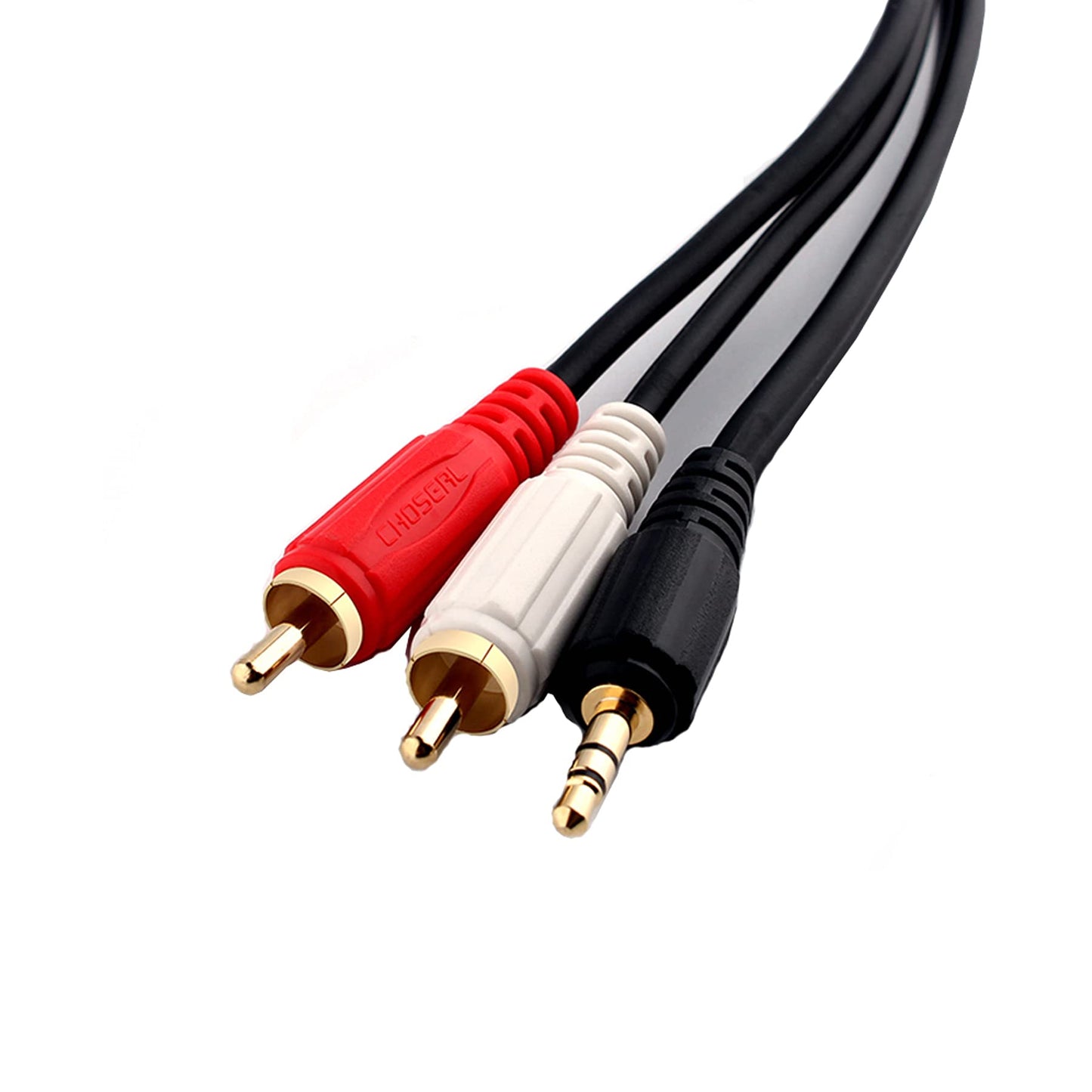 Guy-Tech 3.5 mm to 2 RCA Stereo Cable Audio Cord AUX Wire Compatible Replacement for Bose Solo 5 TV Soundbar Sound Bar Home Theatre System Solo5