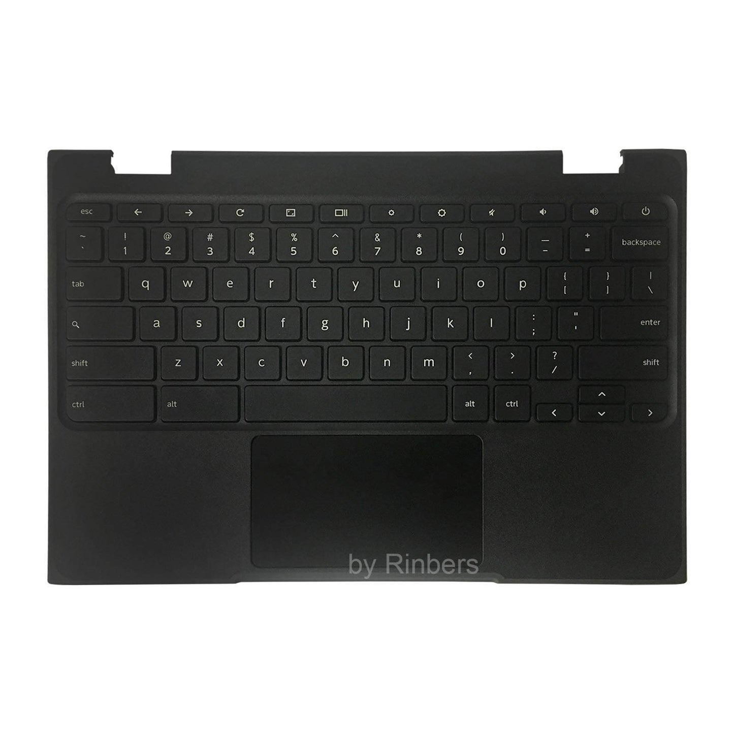 Rinbers Laptop Palmrest Upper Case with US Keyboard and Touchpad Assembly Replacement for Lenovo Chromebook 11 100e 81ER 5CB0R07036 (Not for 100E 2nd