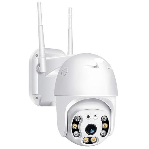 Pan Tilt Outdoor Security Camera, 1080P Home WiFi IP Camera, Pan Tilt Dome Surveillance Cam, Two Way Audio Motion Detection Clear Night Vision Onvif