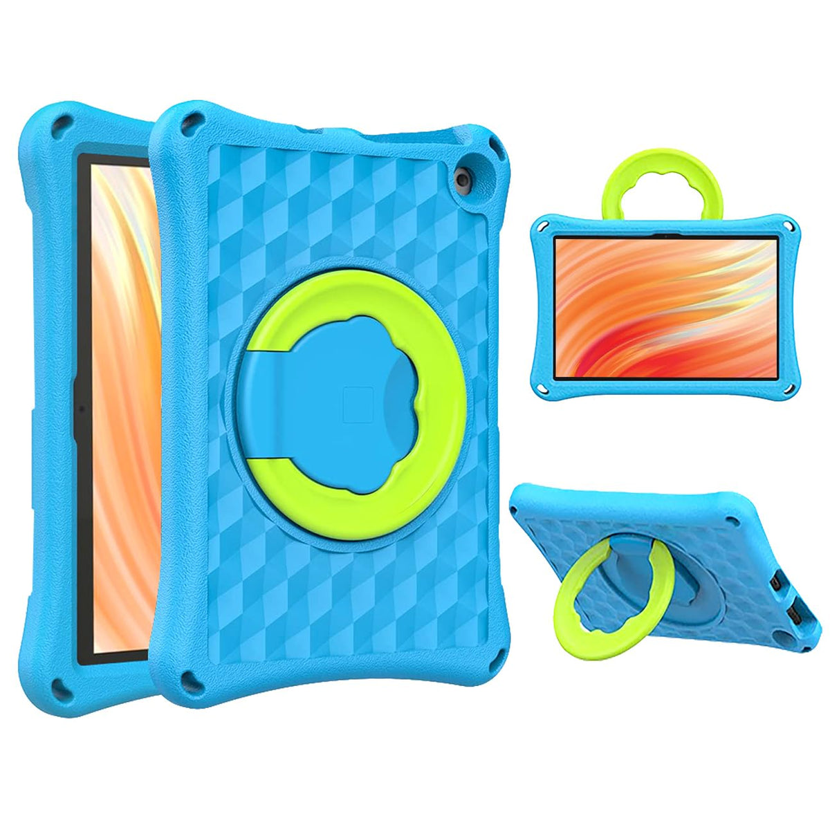 Fire HD 10 Tablet Case for Kids (13th/11th Generation, 2023/2021 Release), Rotating 360 Kickstand Lightweight Shockproof Handle Kids Case Un Fit