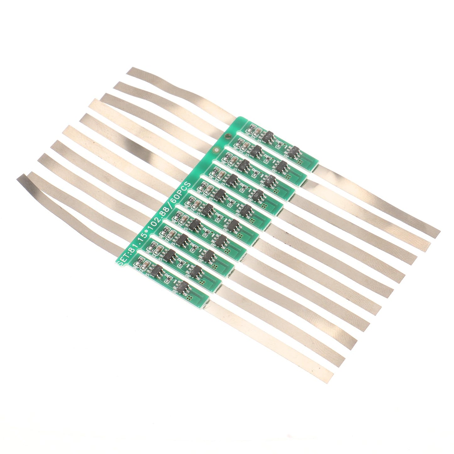 AEDIKO 20pcs 1S 3.7V 4A 18650 Charger PCB BMS Protection Board with Solder Belt for Li-ion Lithium Battery Cell