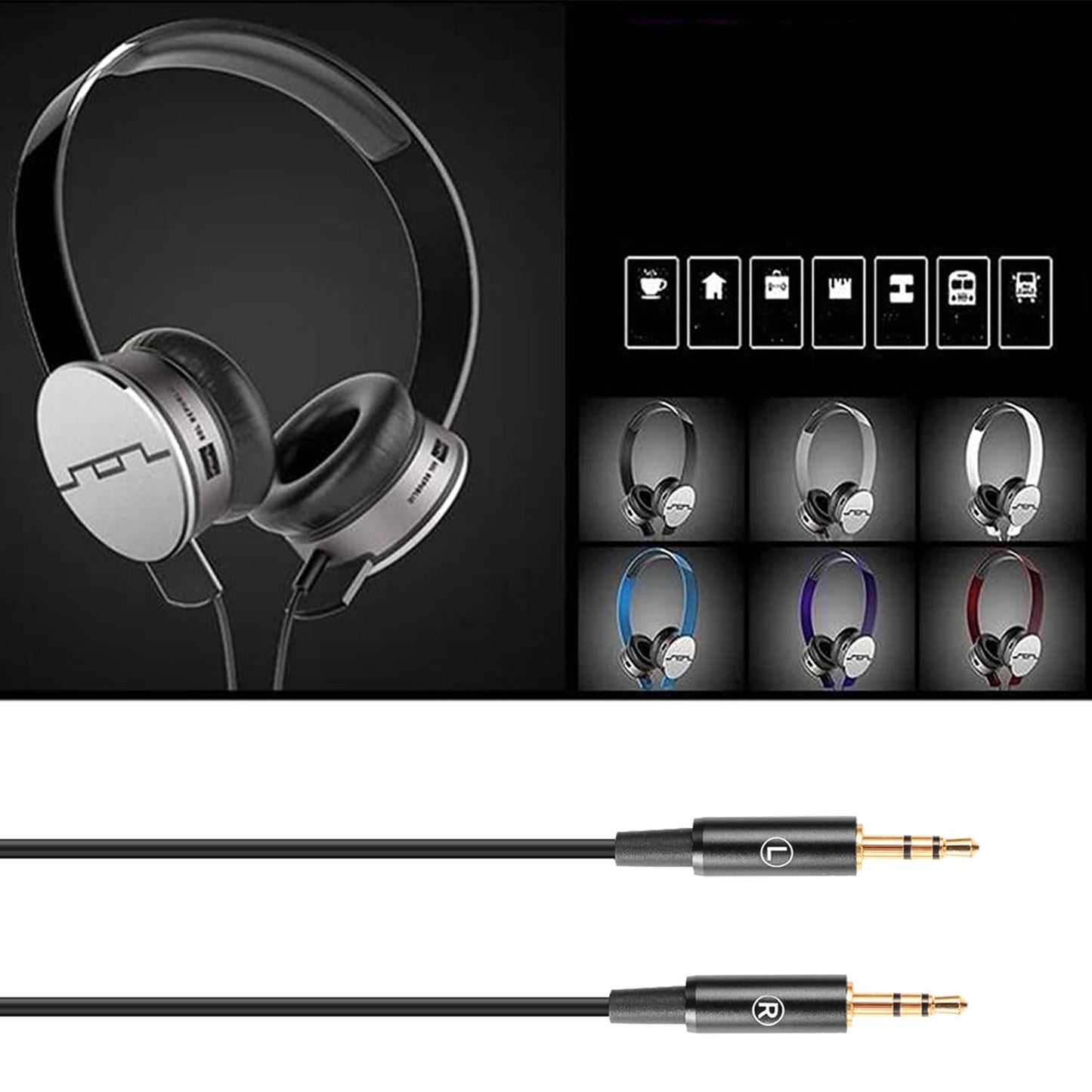 FAAEAL Audio Replacement Cable Compatible with Sol Republic Master Tracks HD HD2 Sol Republic V10 V12 X3 Headphones,in-line Mic Control Headphone…