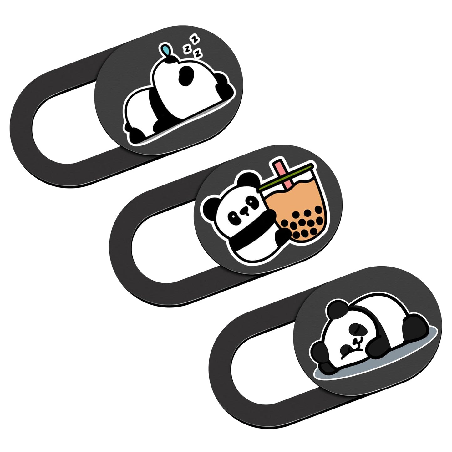 Webcam Cover, 0.02 inch Panda Laptop Camera Cover, Cute Accessories for Laptop PC iPhone iPad iMac MacBook Pro Air Computer Smartphone Tablet, Camera