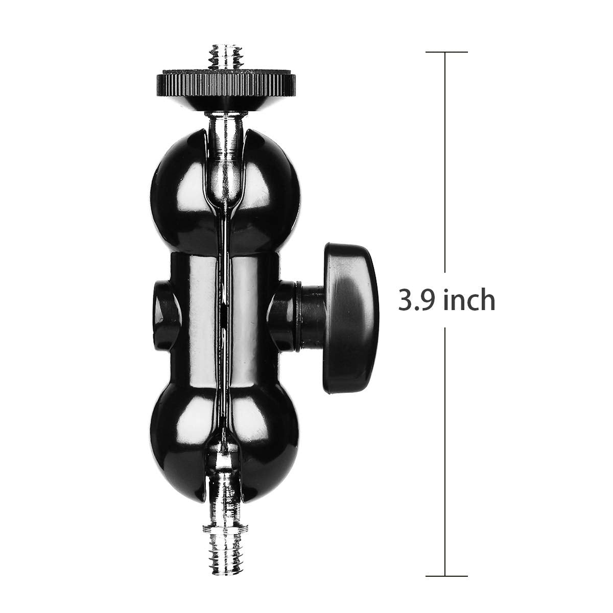 SLOW DOLPHIN Super Clamp w/1/4 and 3/8 Thread - Double Ballhead Arm Adapter - DSLR Camera/Field Monitor/LED Mount
