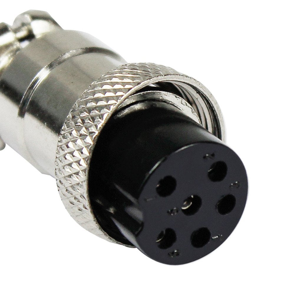 Lsgoodcare 10Pairs 16mm 6 Pin Aviation Connector Plug Female Male 5A with 10Pcs Aviation Caps, GX16-6Pin Metal Aviations Wire Socket