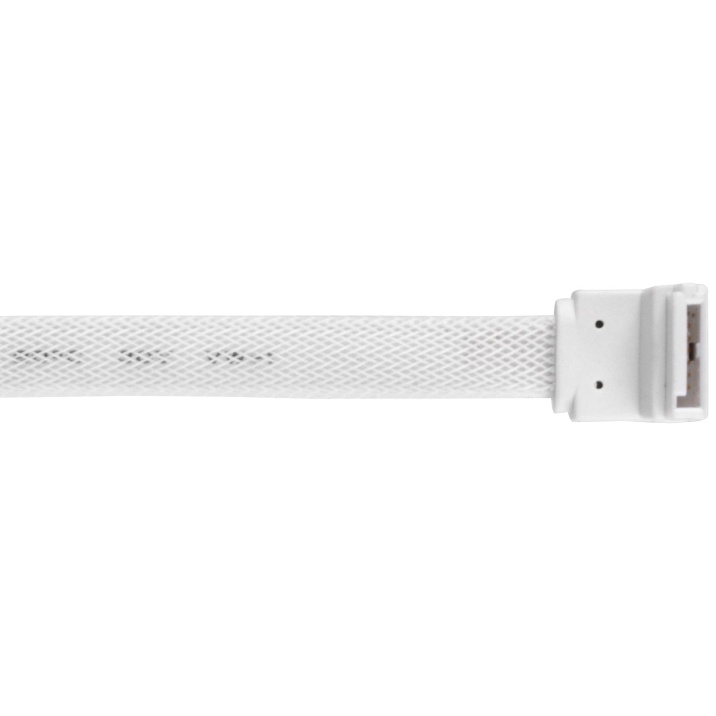 Silverstone Technology CP08W 90 Degree SATA 3 Sleeved White Cable with EMI Guard for 6Gb/s 2-Pack, SST-CP08W-USA-2PACK