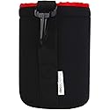 Deco Photo Medium Neoprene Lens Bag Protective Water and Weather Resistant Shock Drop and Scratch Armor Pouch Sleeve Case with Plush Interior, Black