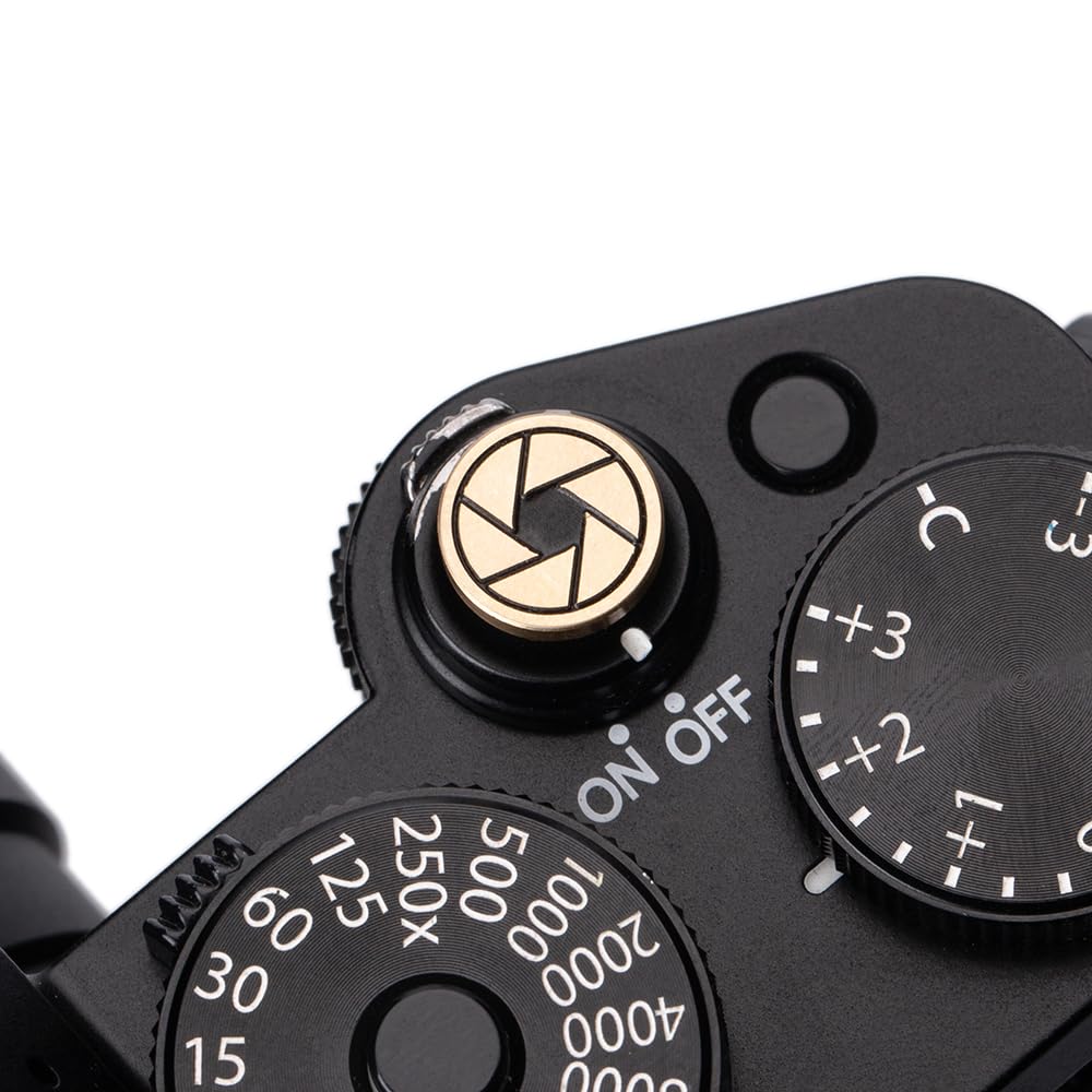 DBZZ Camera Shutter Button for Fujifilm x-t50 x-t30 xt200 xt100 xpro2 xpro3 xe4 xa7 for Nikon f3 f3ma for Olympus (Brass)