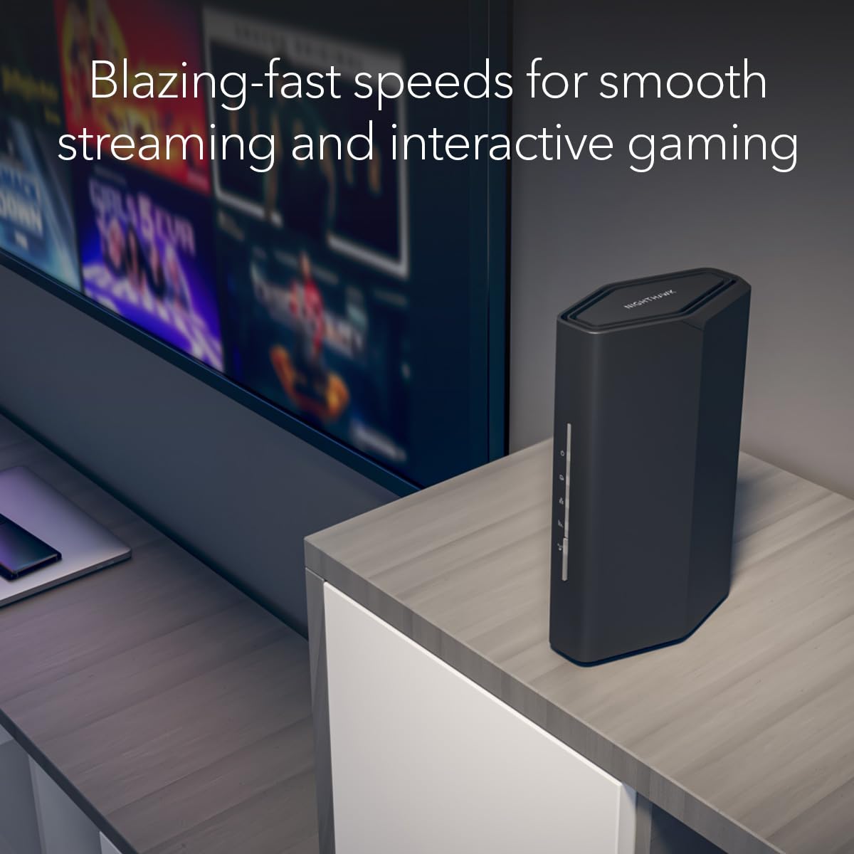 NETGEAR Nighthawk Dual-Band WiFi 7 Router (RS100) - Router Only, BE3600 Wireless Speed (up to 3.6 Gbps) - Covers up to 2,000 sq. ft., 50 Devices - 2.5