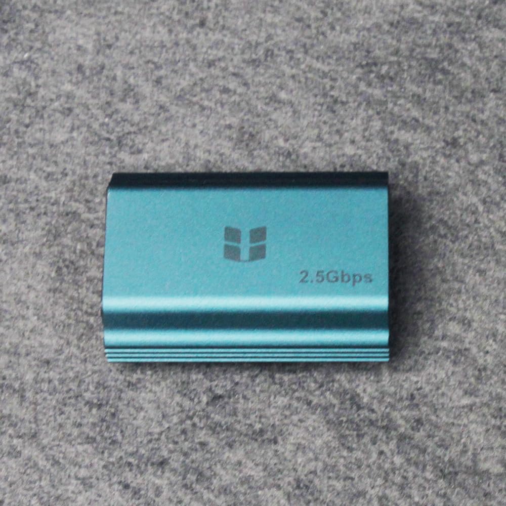 Fangweida 2.5Gbps Portable Data Transfer Device, Turquoise Aluminum Housing
