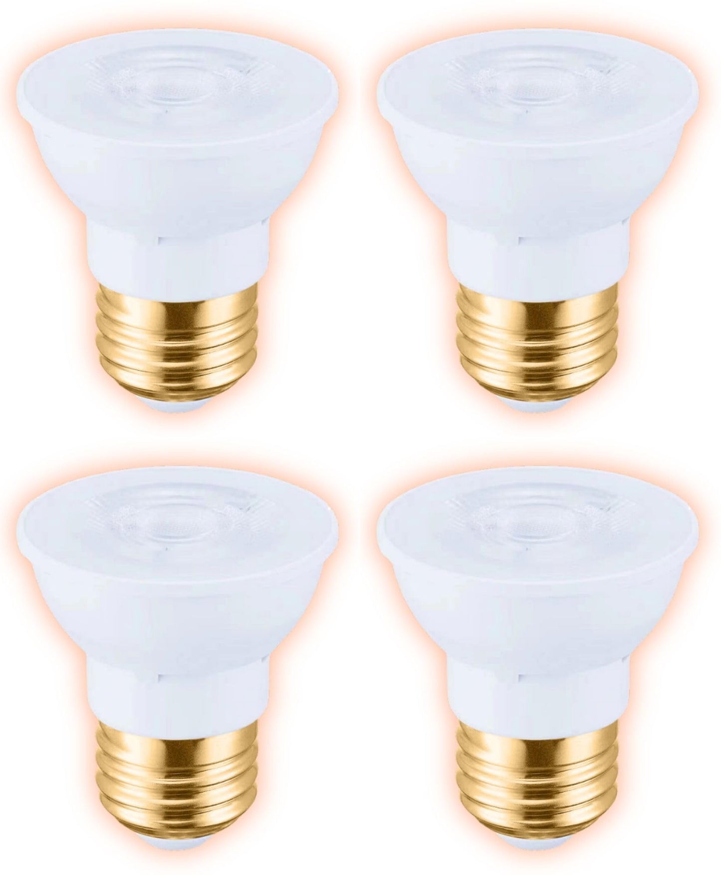 GoodBulb PAR16 LED Light Bulb, 7-Watt (50W Equivalent) Dimmable, Short Neck Flood Light, 5000K Daylight White, 450-Lumens, E26 Base (Pack of 4)