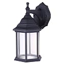 Canarm Dane 1-Light LED Lantern, Black Finish Wall Mount with Clear Glass Panels, Durable Weather-Resistant Outdoor Lighting for Patio, Porch