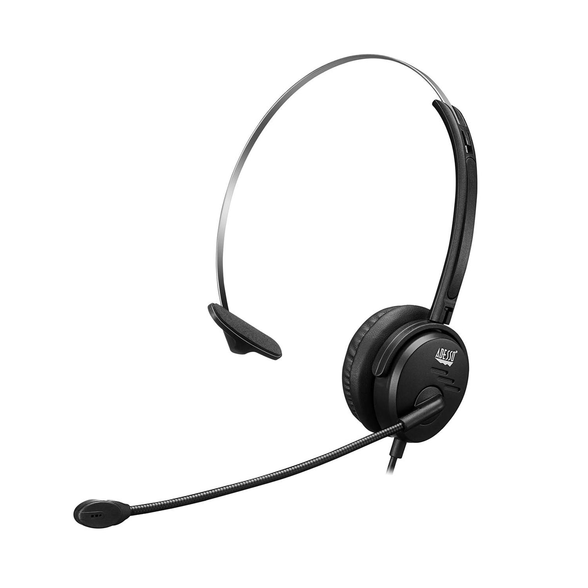 Adesso Xtream P1 Single-Sided USB Wired Headset, Black