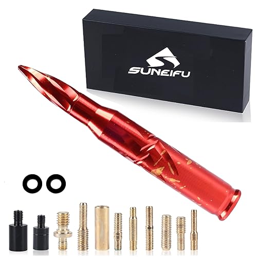 SUNEIFU Car Antenna, Short Stubby Bullet Style Mast Replacement, Premium Signal Reception Waterproof Car Stereo Aerial Compatible with Ford, Dodge