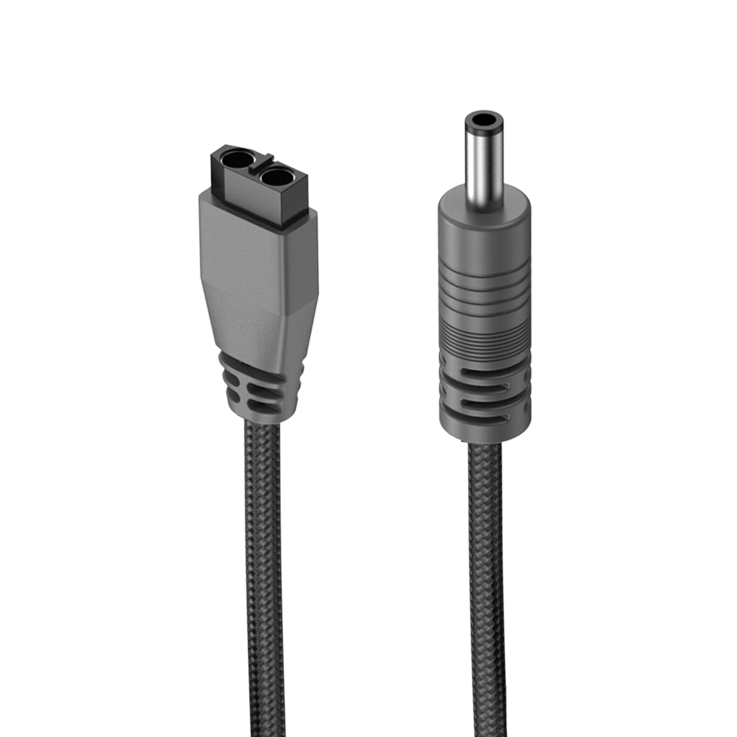 SlimQ 330w Charger XT60-5525 DC Cable, 330W Max Power, XT60 Male to 5.5x2.5mm DC Connector, Durable Black PVC with Gray Braided Design, 4.9ft (1.5m)