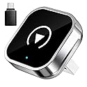 Promoterk Wireless CarPlay and Android Auto Adapter, Ultra-Compact Aluminum Design with Dual-Band Technology, USB-C/USB-A Compatible for Wired CarPlay