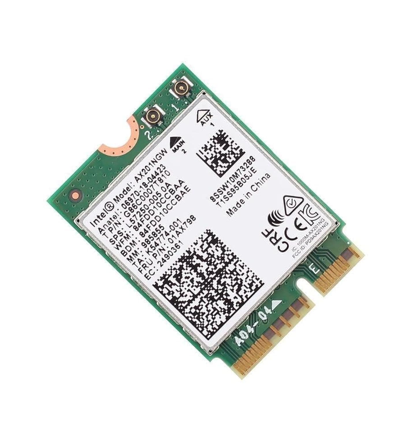 WiFi 6 Adapter for Intel AX201 | Dual Band Up to 2.4 Gbps | CNVio2 M.2 | Bluetooth 5.2 Support | Requires Intel 10th Gen and Above CPUs, Windows 10