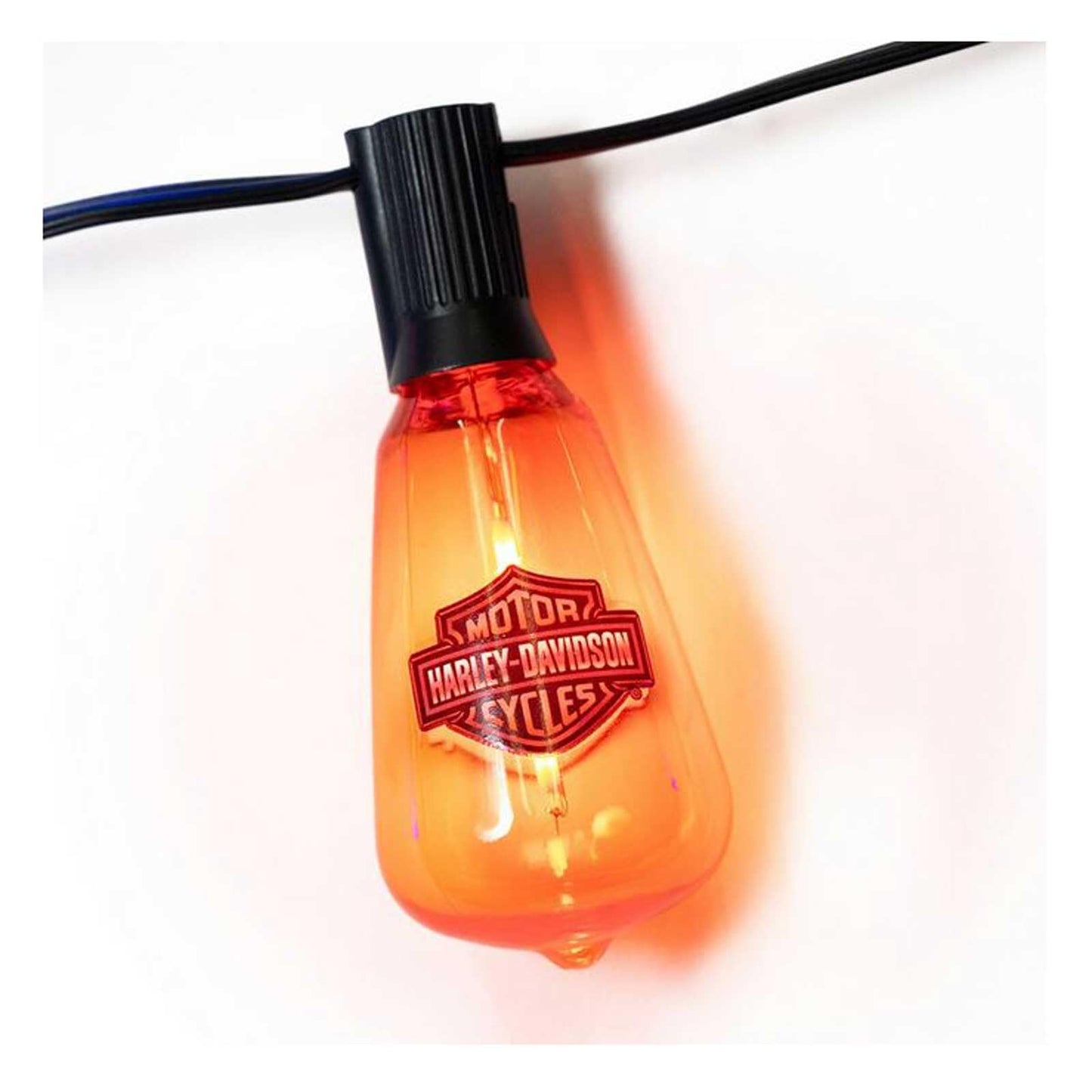 Harley-Davidson Vivid Bar & Shield LED String Party Lights, Orange & Blue